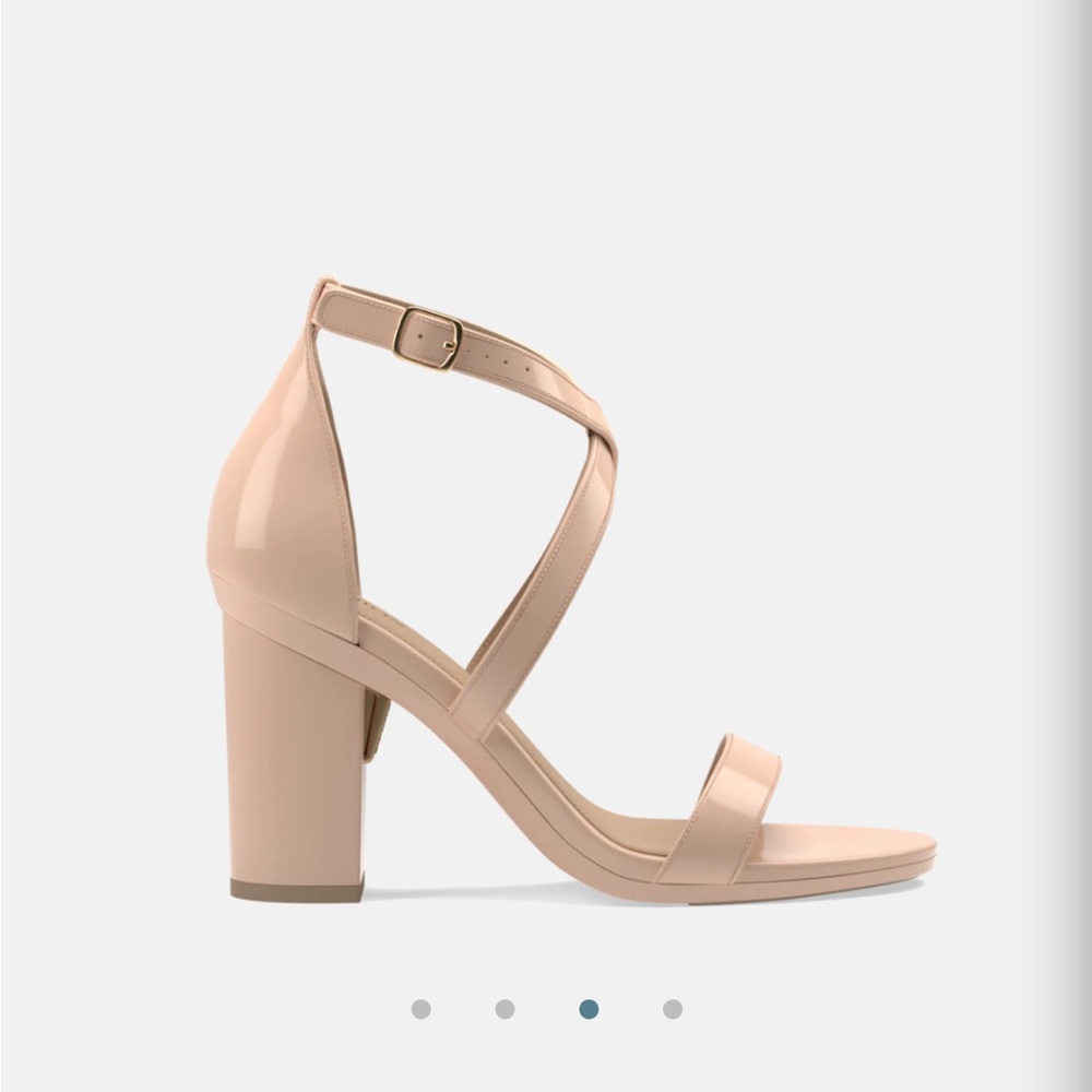 Pashion sandal 3” patent Sand block heels- worn once